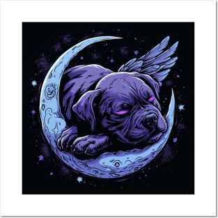 Staffy On The Moon Posters and Art